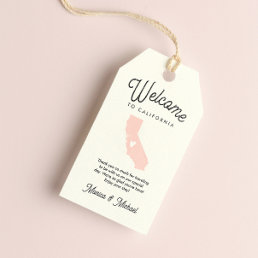 Welcome to CALIFORNIA Wedding ANY COLOR   Gift Tags