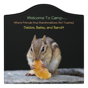 Welcome To Camp Door Sign