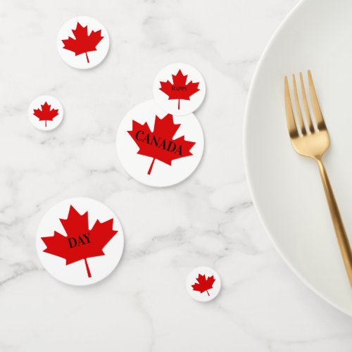welcome to Canada Day maple leaf Table Confetti