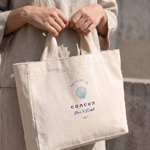 Welcome to Cancun Blue Custom Wedding Welcome Bag