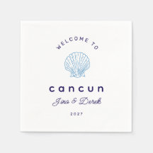 Welcome to Cancun Destination Wedding Blue