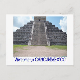 Welcome to Cancun,Mexico postcard. Postcard