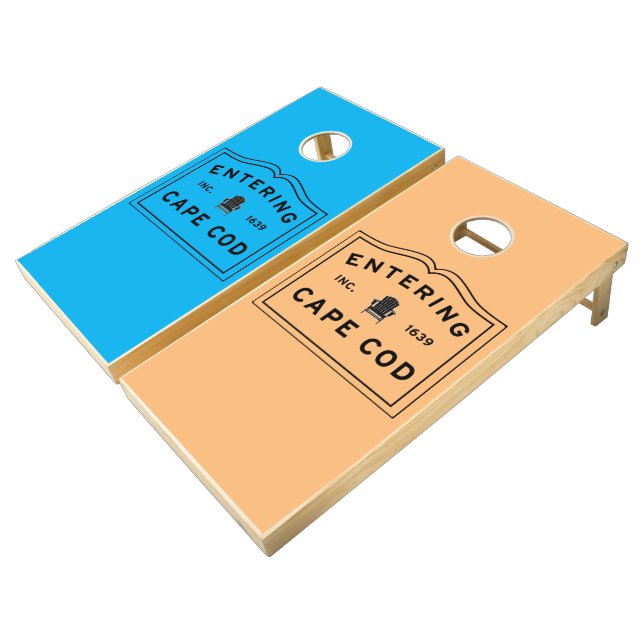 Welcome to Cape Cod MA Cornhole Set (Angled)