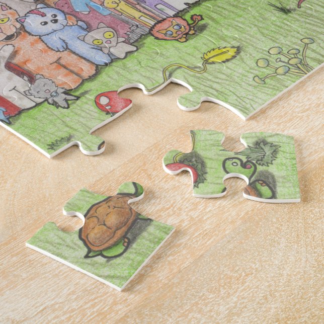 Welcome to Cat Town Jigsaw Puzzle (Side)
