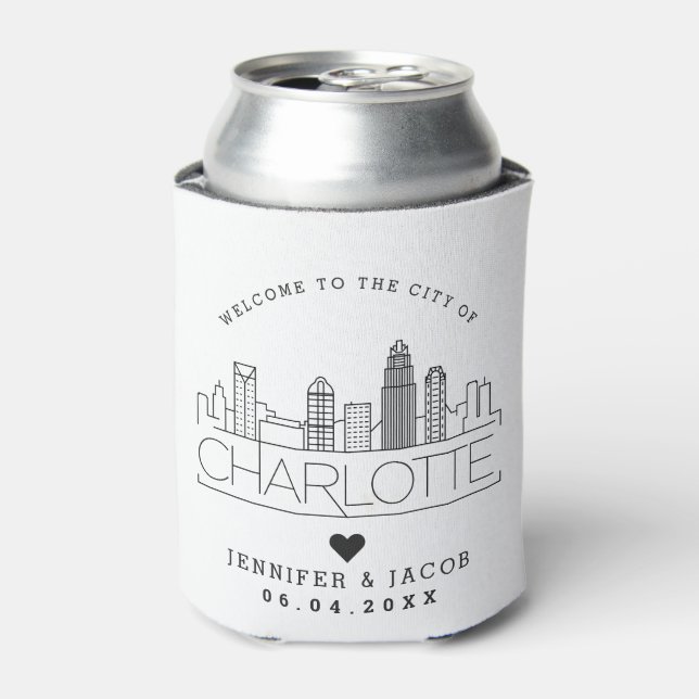 Welcome to Charlotte | Wedding Guest Favor Can Cooler (Can Front)
