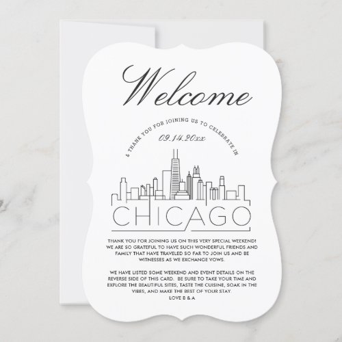 Welcome to Chicago  Guests Details Invitation