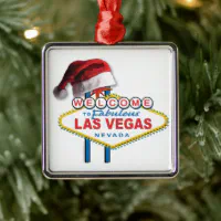 Las Vegas Tree Metal Christmas Ornament