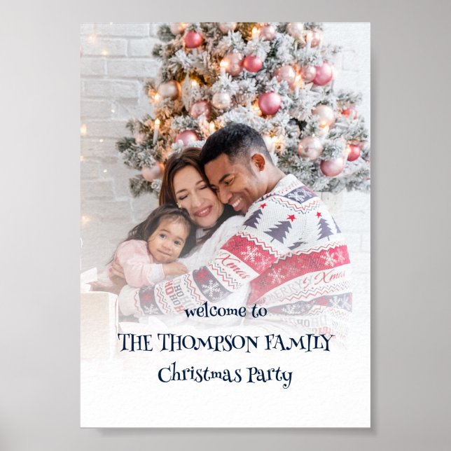 Welcome to Christmas Party Photo Overlay  Poster (Front)