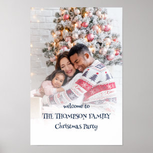 Welcome to Christmas Party Photo Overlay Poster