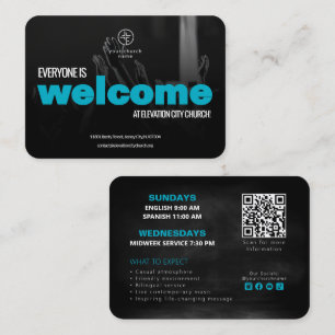 Welcome To Church Invitation Calling Card Template