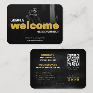 Welcome To Church Invitation Calling Card Template
