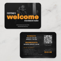 Welcome To Church Invitation Calling Card Template