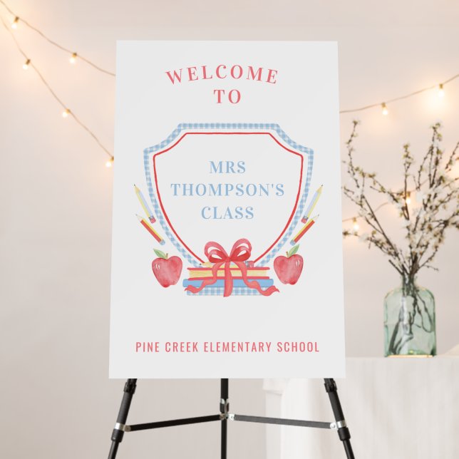 Welcome to Class | First Day of School Foam Board (In Situ (Stand))