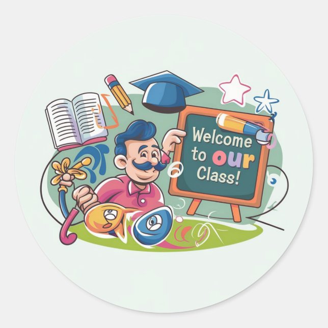 Welcome to class sticker (Front)