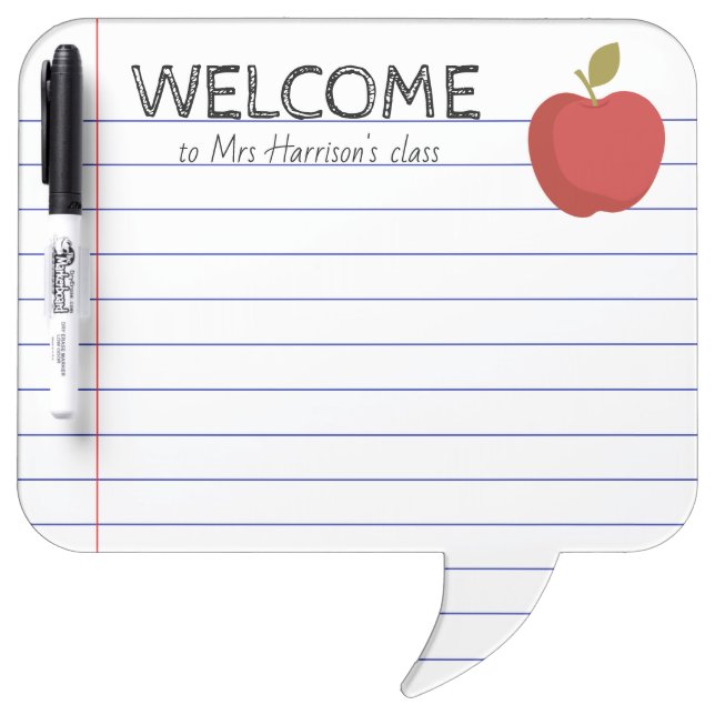 Welcome to Class Teachers Classroom  Dry Erase Board (Front)