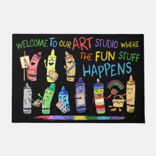Welcome To Classroom Door Mat, Funny Teacher Gifts Doormat