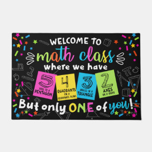 Welcome To Classroom Door Mat, Funny Teacher Gifts Doormat