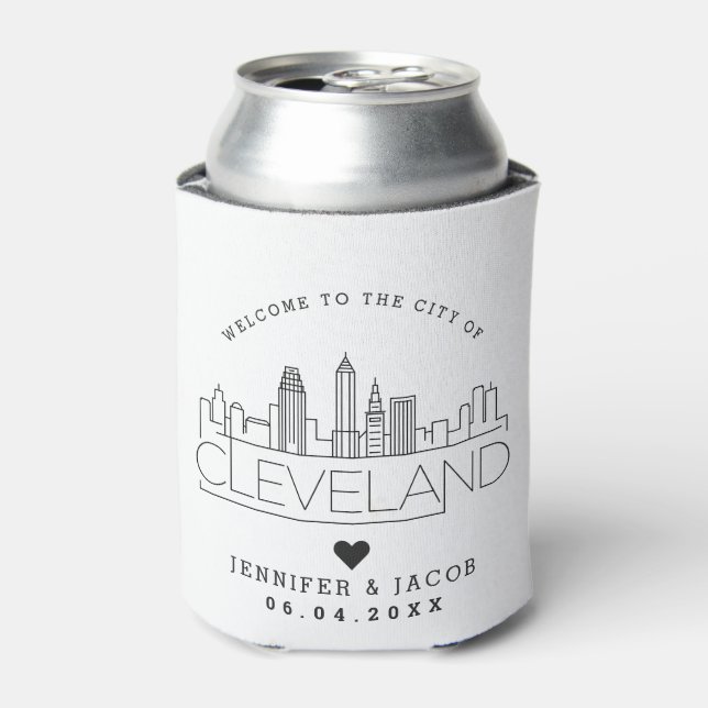 Welcome to Cleveland | Wedding Guest Favor Can Cooler (Can Front)