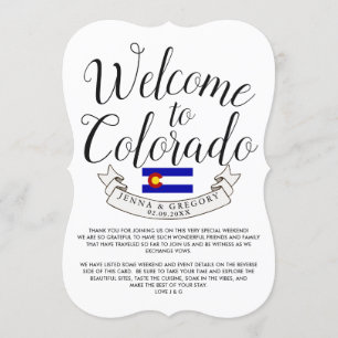 Welcome to Colorado Destination Wedding Custom Invitation