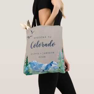 Welcome to Colorado Kraft Wedding Welcome Tote Bag