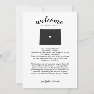 Welcome to Colorado Wedding Letter & Itinerary