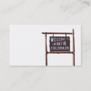 welcome to colorful colorado business card