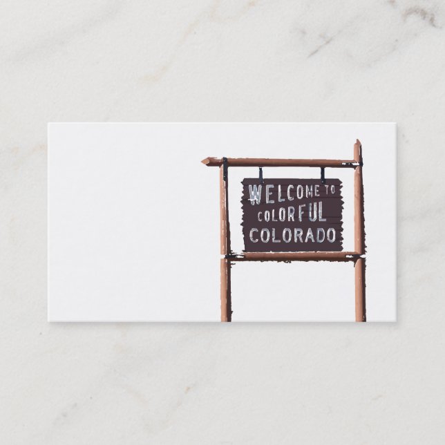 welcome to colorful colorado business card (Front)