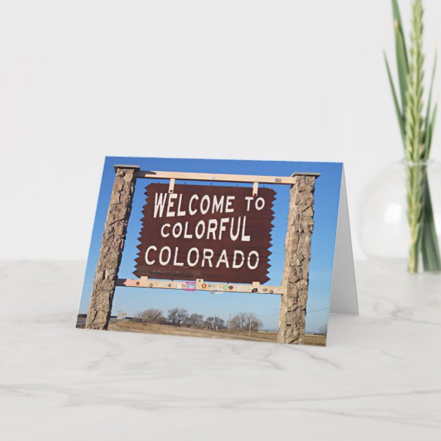 Welcome to Colorful Colorado Card (Front)