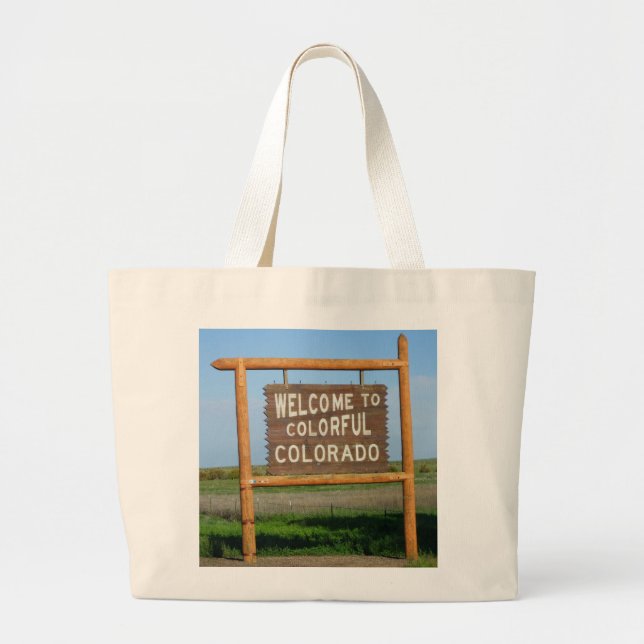 Welcome to Colorful Colorado Grocery Tote Bag (Front)