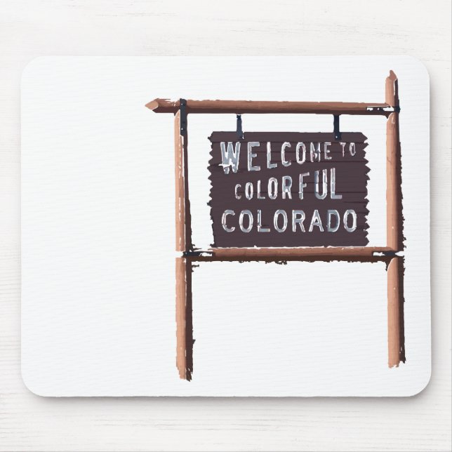 welcome to colorful colorado mouse pad (Front)