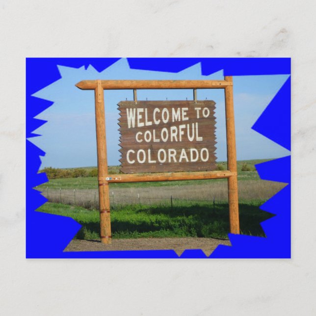Welcome to Colorful Colorado POST CARD (Front)