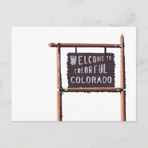 welcome to colorful colorado postcard