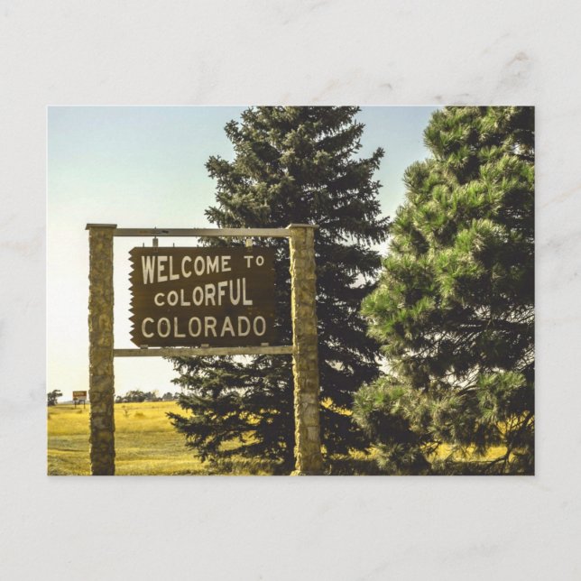 Welcome to Colorful Colorado Postcard (Front)