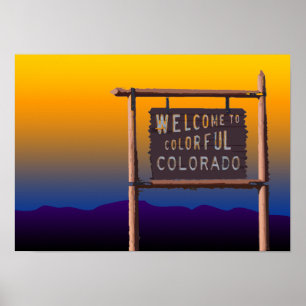 welcome to colorful colorado poster