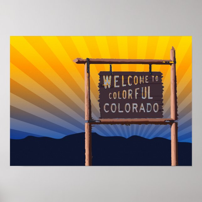 welcome to colorful colorado poster (Front)