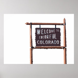 welcome to colorful colorado poster
