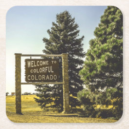 Welcome to Colorful Colorado Square Paper Coaster
