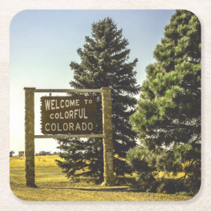 Welcome to Colorful Colorado Square Paper Coaster