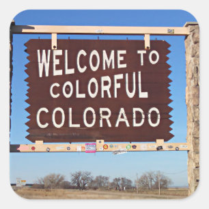 Welcome to Colorful Colorado Square Sticker