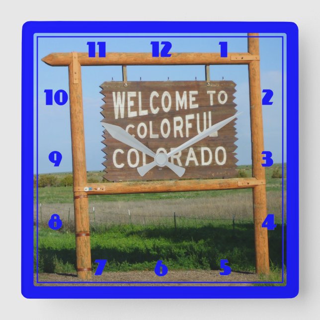 Welcome to Colorful Colorado Wall Clock (Front)