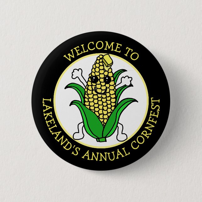 Welcome to Cornfest Personalized   Button (Front)
