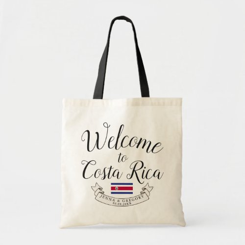 Welcome to Costa Rica  Destination Wedding Custom Tote Bag