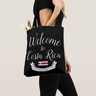 Welcome to Costa Rica Destination Wedding Custom Tote Bag