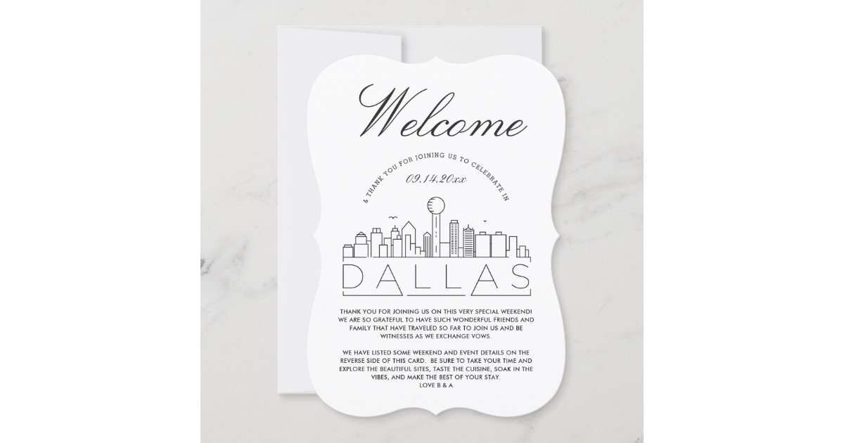 to Dallas Guests Details Invitation Zazzle