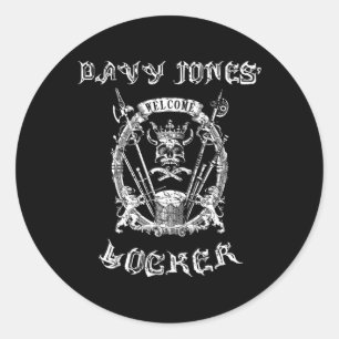 Welcome To Davy Jones Locker Pirate Bottom Of The Classic Round Sticker