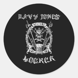Welcome To Davy Jones Locker Pirate Bottom Of The Classic Round Sticker