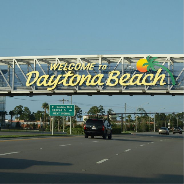 Welcome to Daytona Beach Statuette (Front)