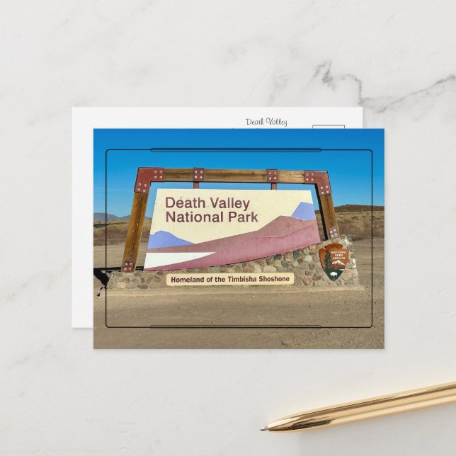 Welcome to Death Valley National Park Postcard (Front/Back In Situ)