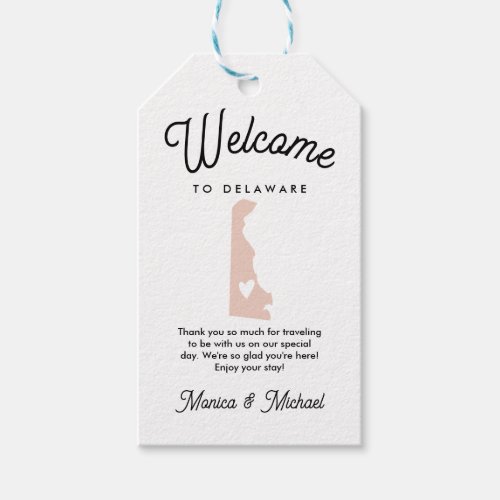 Welcome to DELAWARE Wedding ANY COLOR   Gift Tags