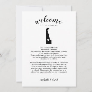 Welcome to Delaware Wedding Letter & Itinerary